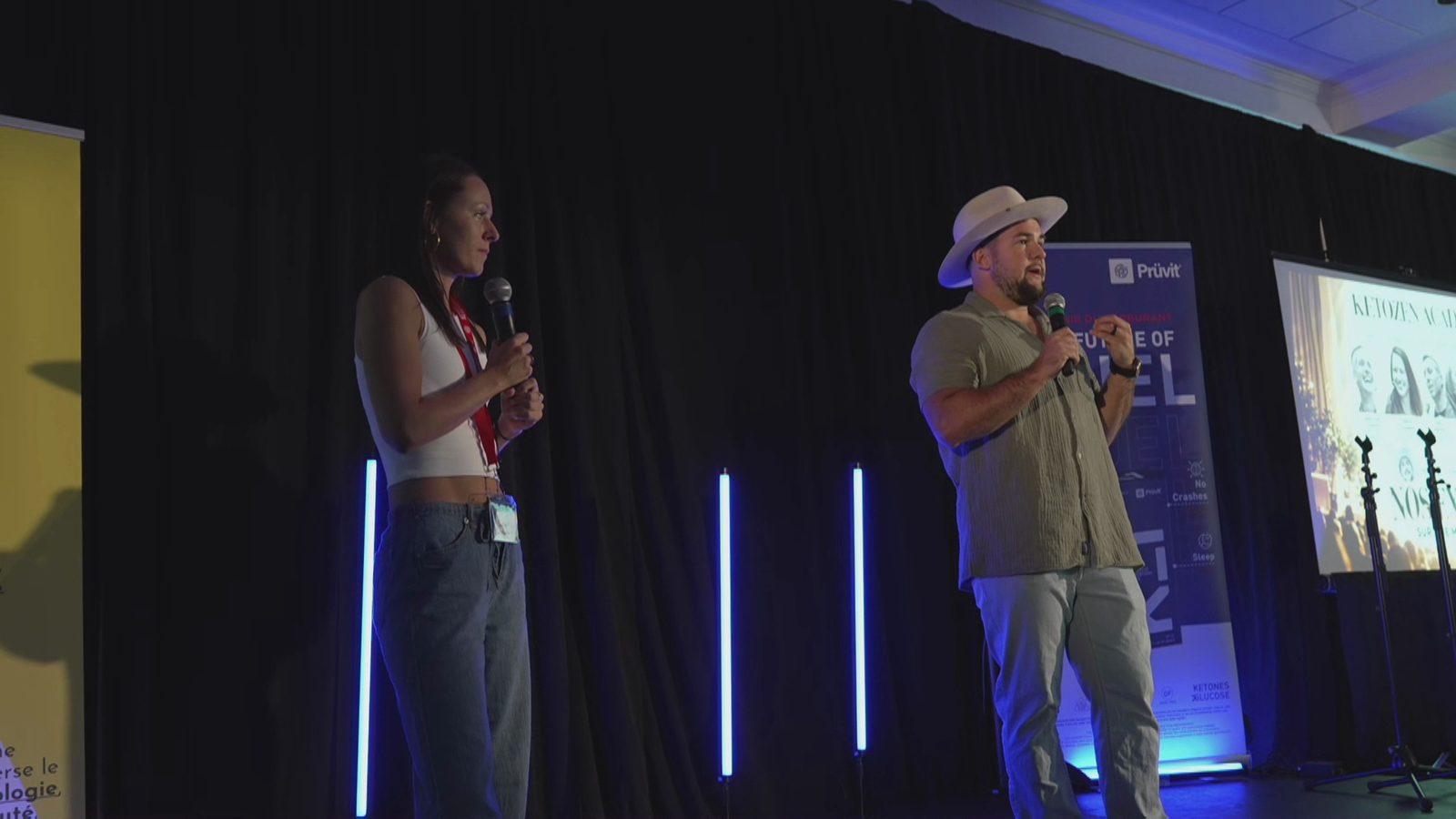 Mick Carrier et Camille Maurice sur scène